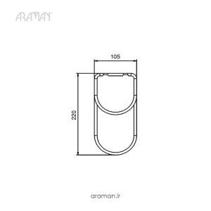 رک دو طبقه جای بطری زیر کابینت هوایی فانتونی