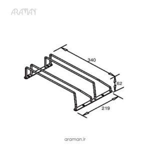 رک دو ریلی جای گیلاس زیر کابینت هوایی فانتونی